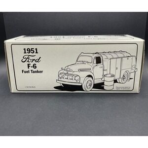 First Gear 1951 51 F-6 Ford Texaco Fuel Tanker White Employee Issue Diecast 1/34
